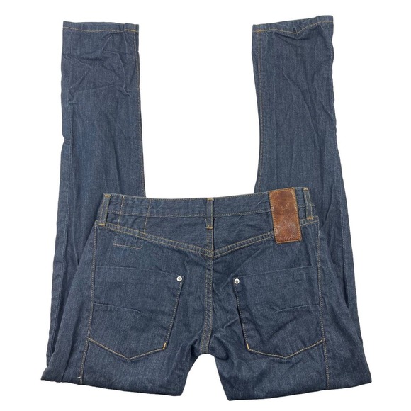 Prospective Flow Blue Dark Wash Mens Button Fly Jeans Size 30x31 Los Angeles - Picture 3 of 5